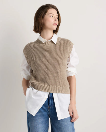 Cotton Linen Sweater Tank - XS / Canyon Burnt Orange