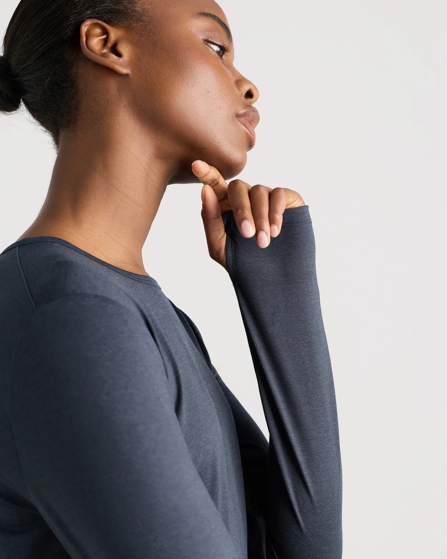 Flowknit Breeze Long Sleeve Top - XS / Heather Deep Navy