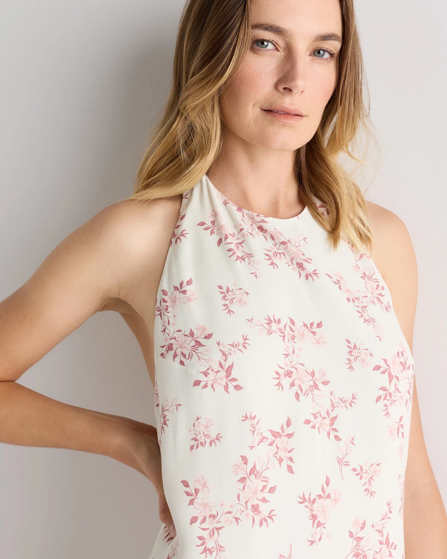 Lightweight Crepe Halter Mini Dress - XS / True Black