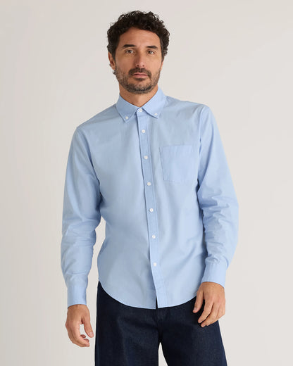 Organic Cotton Stretch Poplin Shirt - S / Grey Gingham