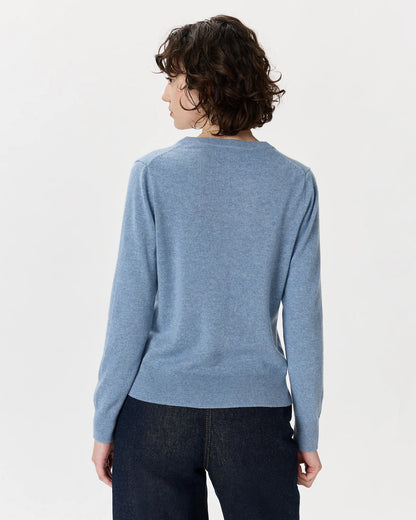 Mongolian Cashmere V-Neck Sweater - XS / Rich Burgundy