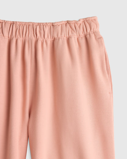 Girls Organic Cotton French Terry Wide Leg Pant - 6 / Pink Rose