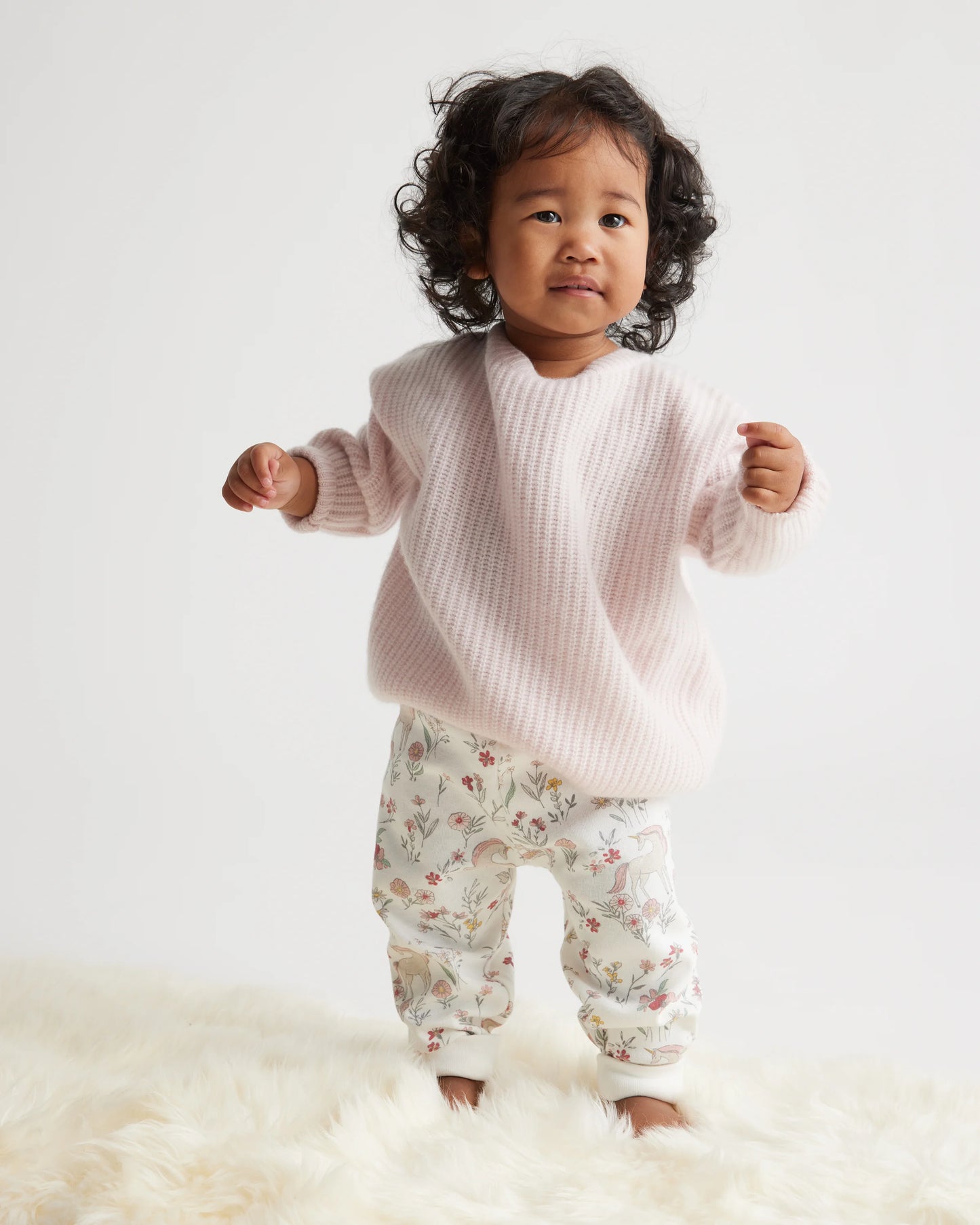 Washable Cashmere Fisherman Tunic Sweater - 3-6M / Heather Grey