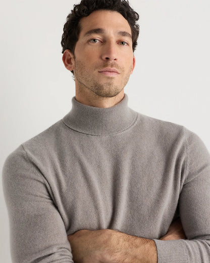 Mongolian Cashmere Turtleneck Sweater - S / Black