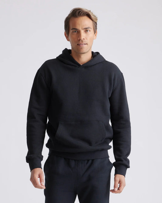 Organic Heavyweight Fleece Hoodie - S / Black