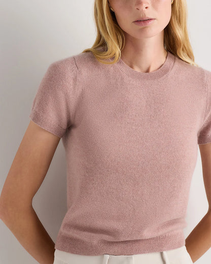 Mongolian Cashmere Tee - XS / Pale Custard Yellow