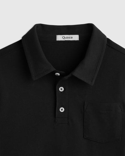 Organic Cotton Short Sleeve Pique Polo - 6 / White