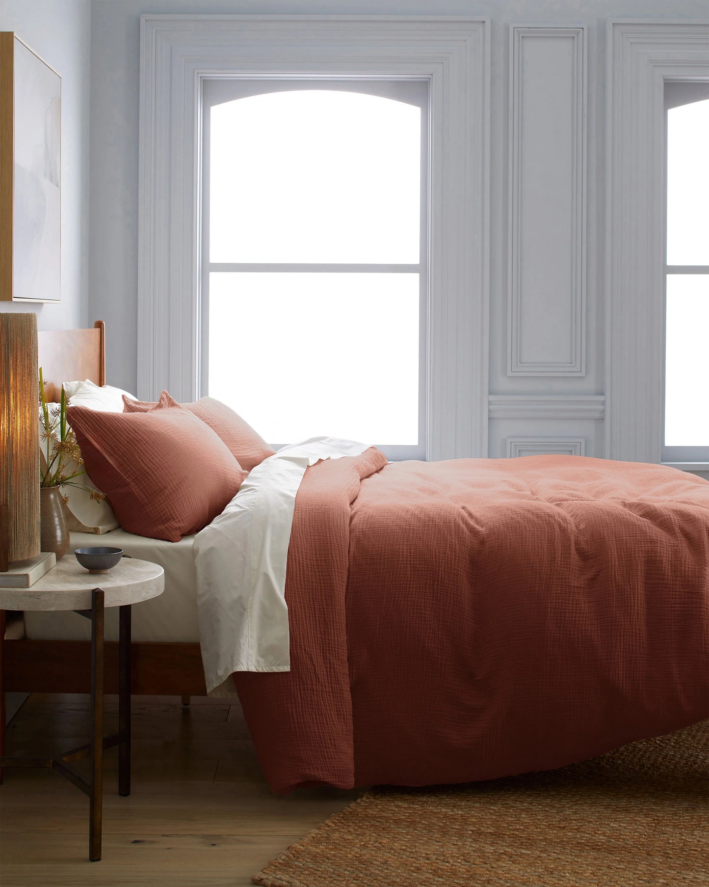 Organic Cotton Gauze Duvet Cover - Twin / Dried Sage