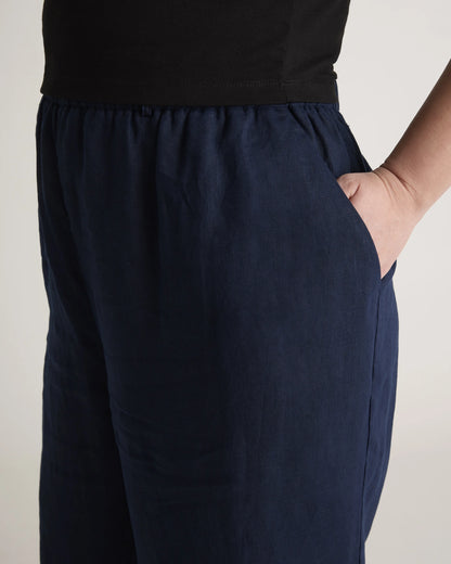 100% European Linen Pants - 1X / Bayberry Olive