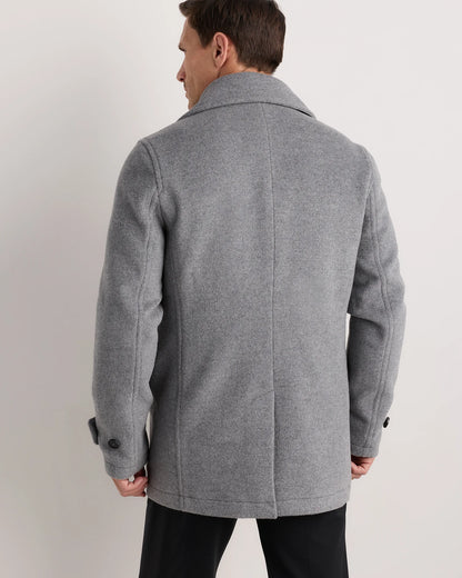 Wool Cashmere Peacoat - XS / Heather Charcoal