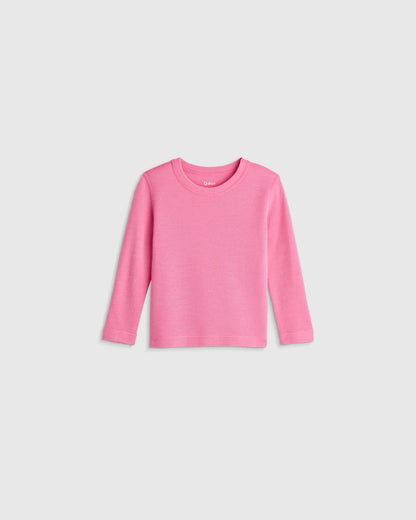 100% Merino Wool All-Season Base Layer Long Sleeve and Legging Set - 18-24M / Bright Blush