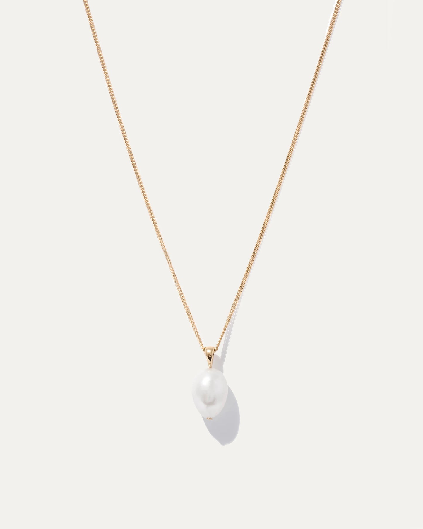 Baroque Pearl Pendant Necklace - 18" / Gold Vermeil