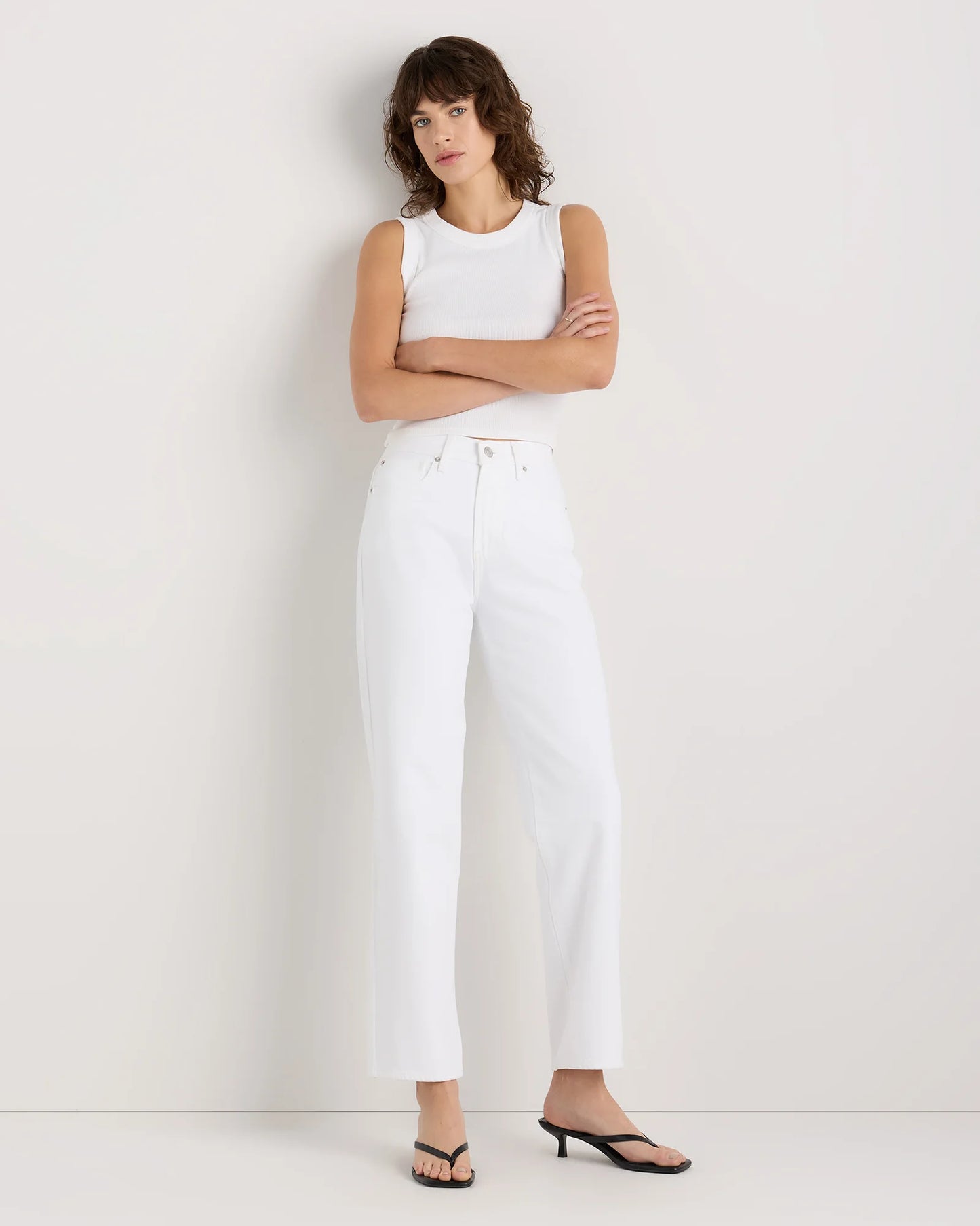Bella Rigid Straight Jeans - 24 / Powder Blue Raw Hem