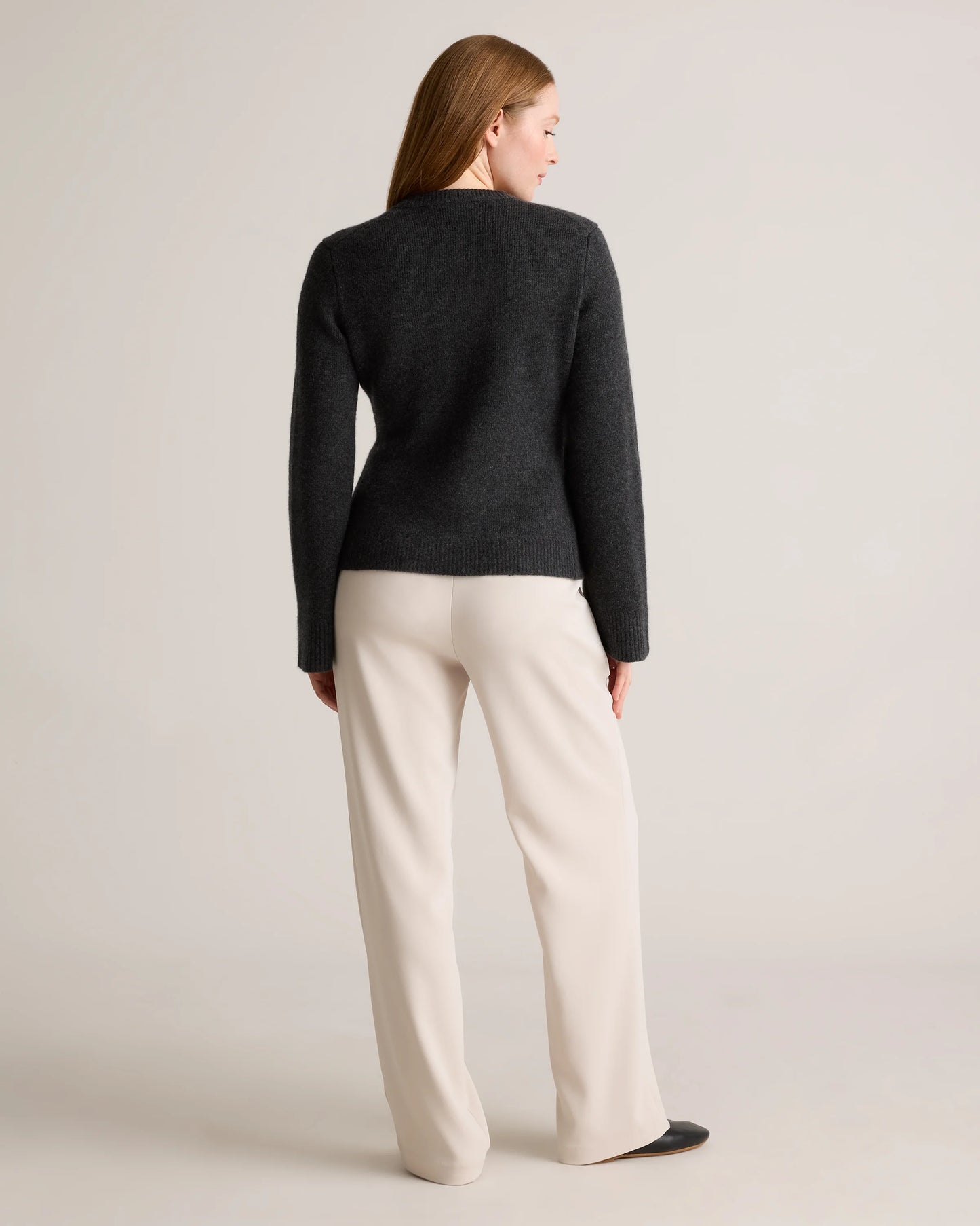 Mongolian Cashmere Structured Cardigan - XS / Oatmeal