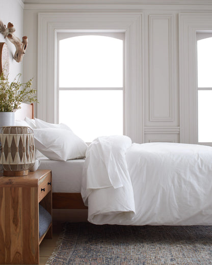 Organic Brushed Cotton Duvet Cover - Twin / Toffee
