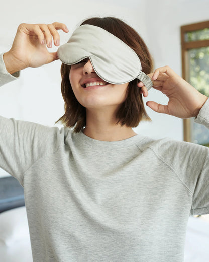 Mulberry Silk Beauty Sleep Mask - One Size / Soft Pink