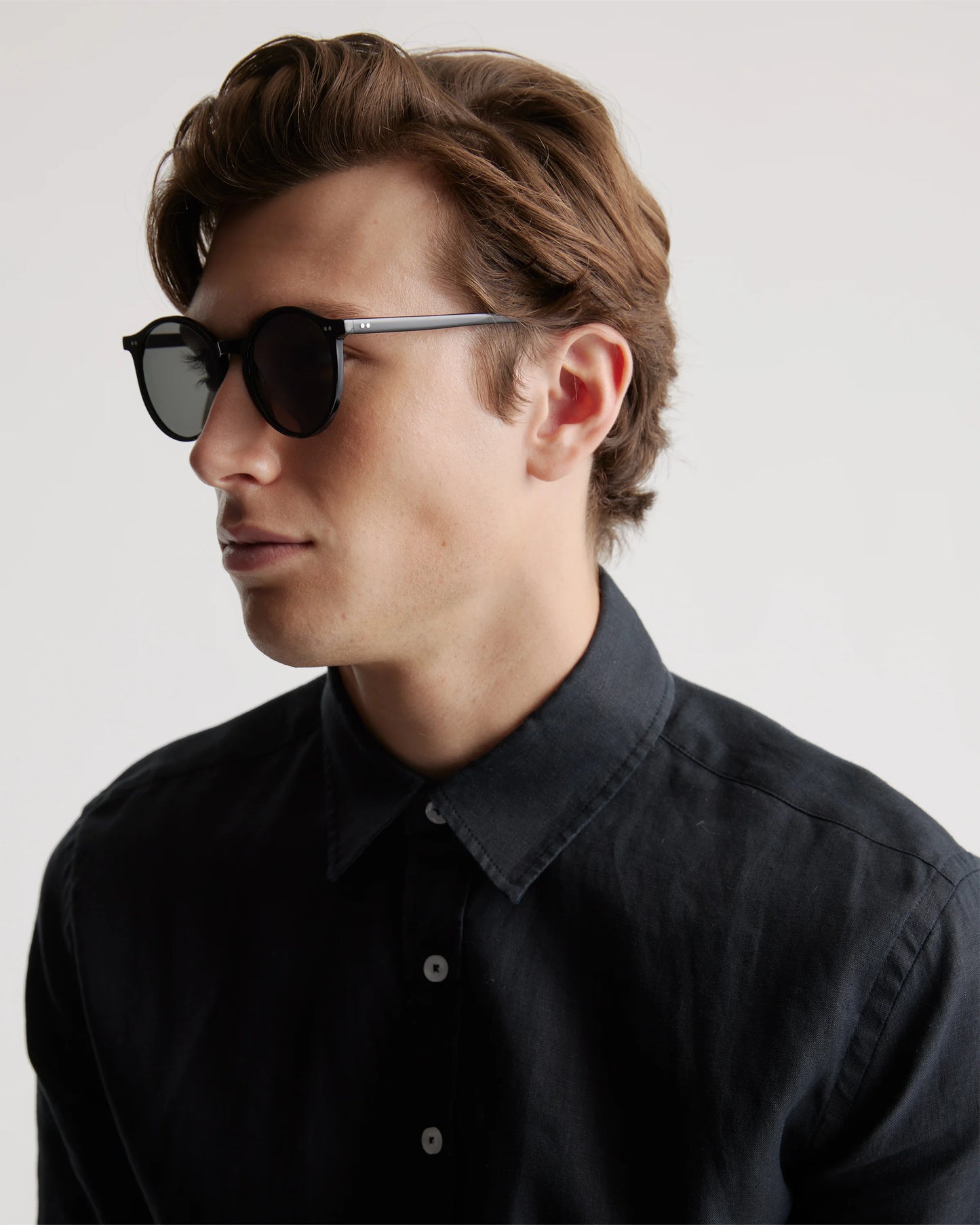 Brixton Polarized Acetate Sunglasses - Standard / Clear Taupe with Brown lens
