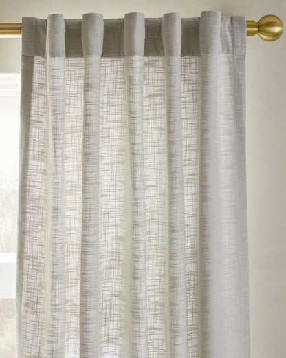 Textured Cotton Curtain - 48x84 / Ivory