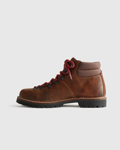 Crafted Leather Waterproof Hiking Boot - 7 / Burnt Timber