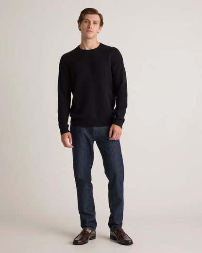 Mongolian Cashmere Waffle Sweatshirt - S / Faded Denim