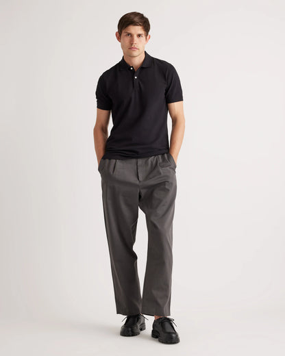 Organic Cotton Pique Polo - XS / Heather Grey