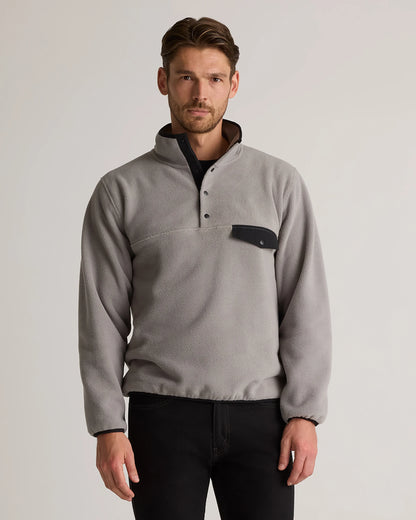 Polar Fleece Snap Pullover - S / Bold Black