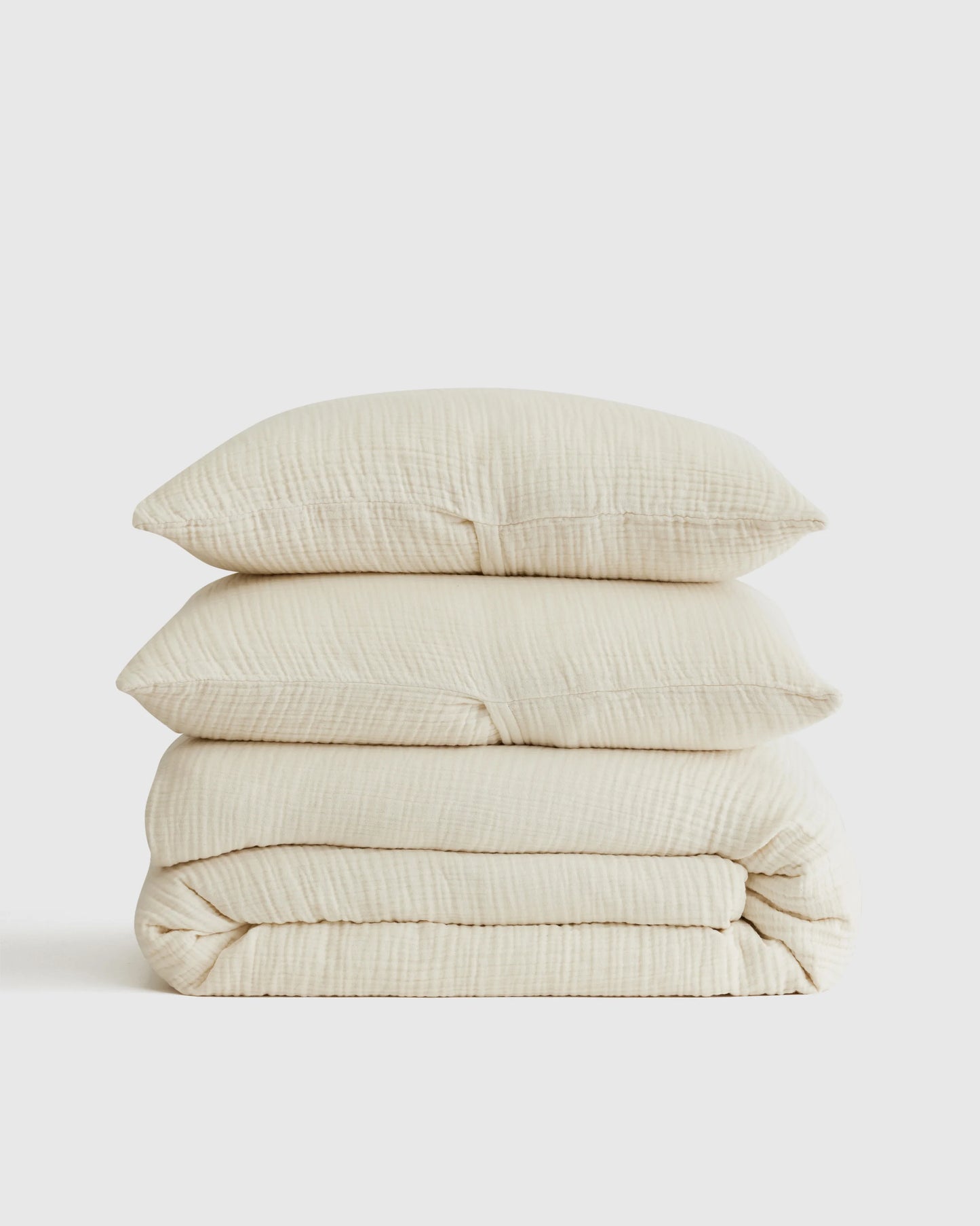 Organic Cotton Gauze Duvet Cover Set - Twin / Dried Sage
