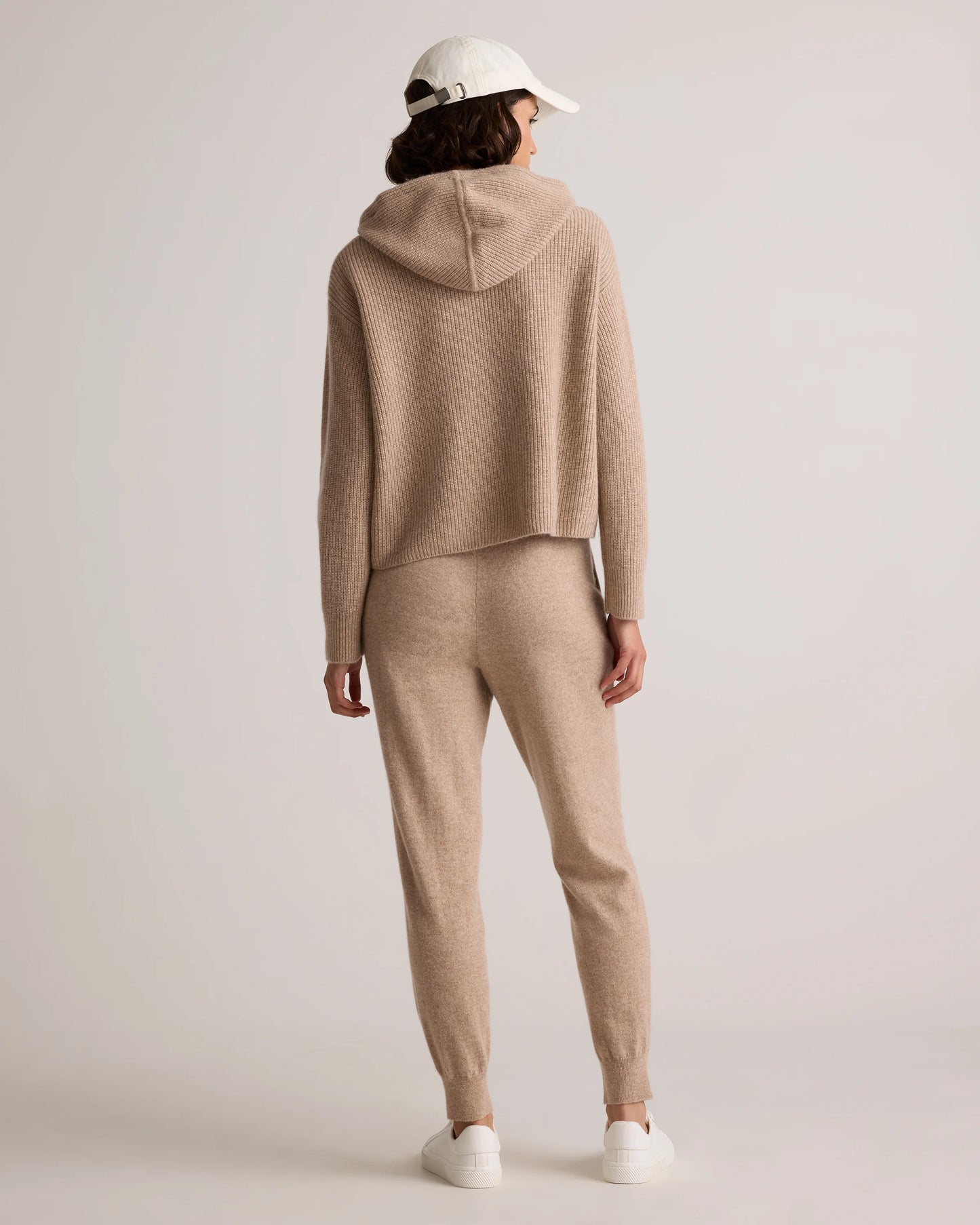 Mongolian Cashmere Fisherman Pullover Hoodie - XS / Heather Grey