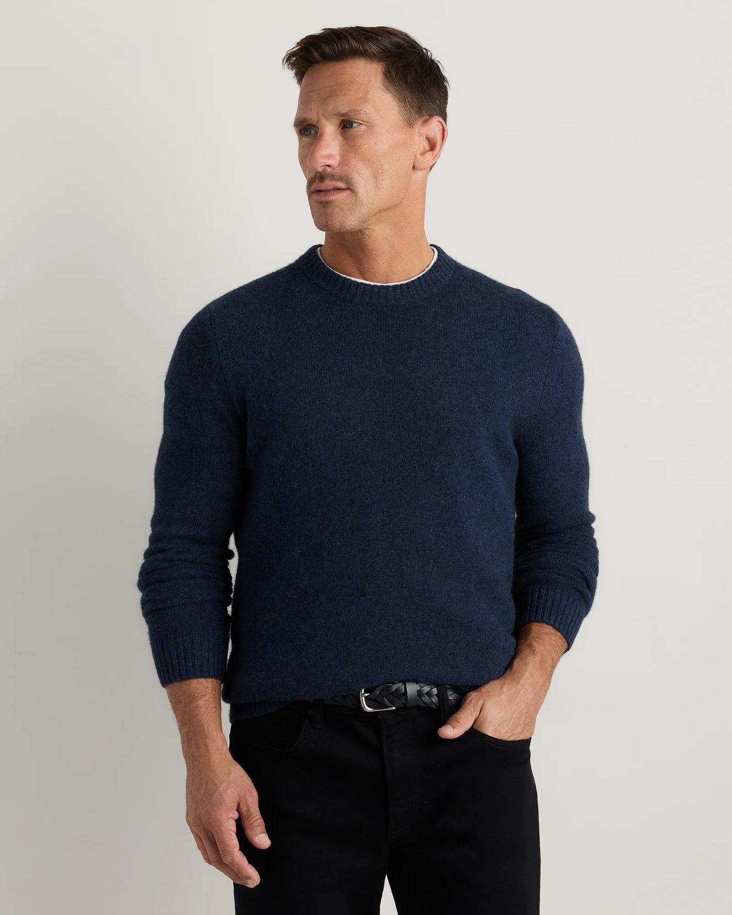 100% Yak Wool Crewneck Sweater - XS / Starry Night Navy