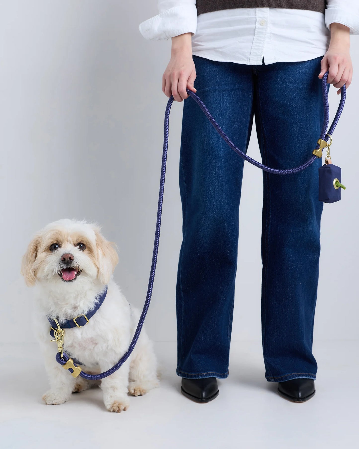 100% Cotton-Wrapped Nylon Dog Harness Walk Kit - XS / Ruby