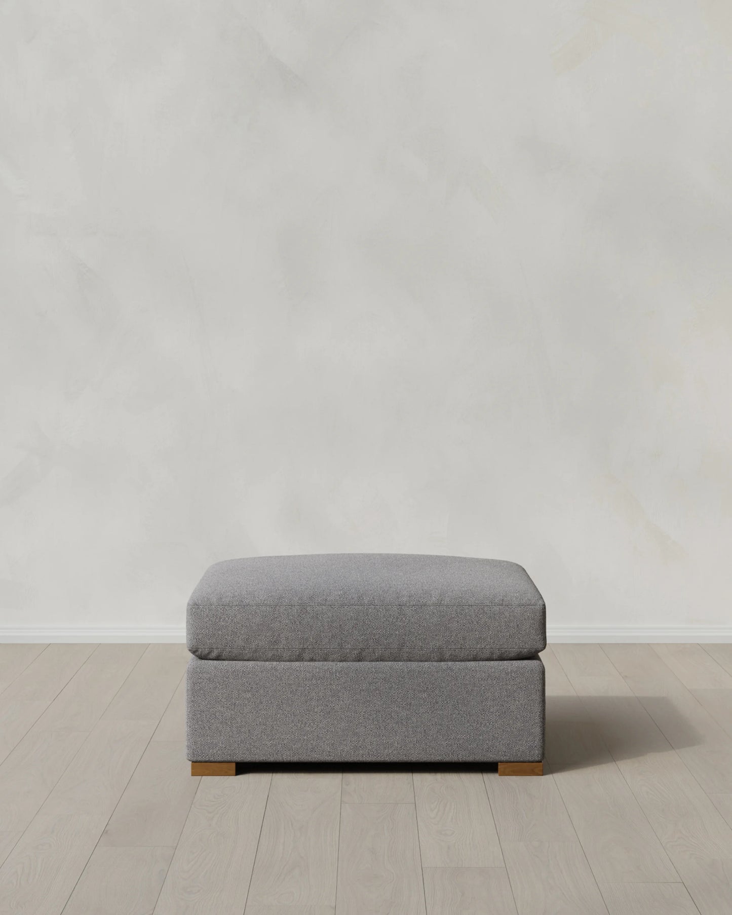 Hollis Slope Arm Ottoman in Performance Basketweave - 37" / Flax