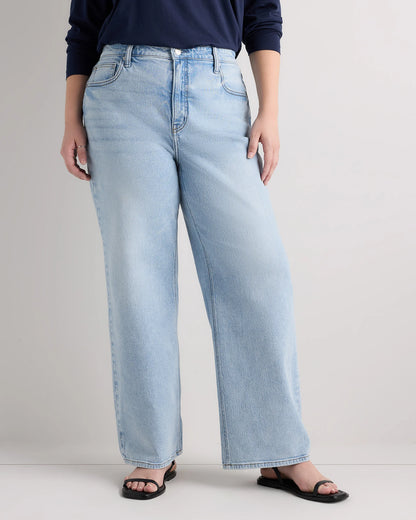 Bella Stretch Relaxed Straight Jeans - 33 / Atlantic Blue