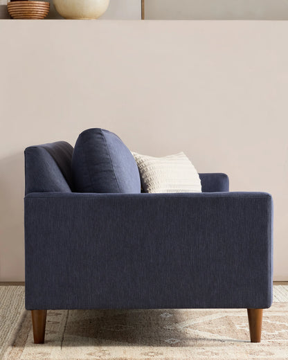 Atlas Midcentury Sofa in Performance Basketweave - 6ft / Navy