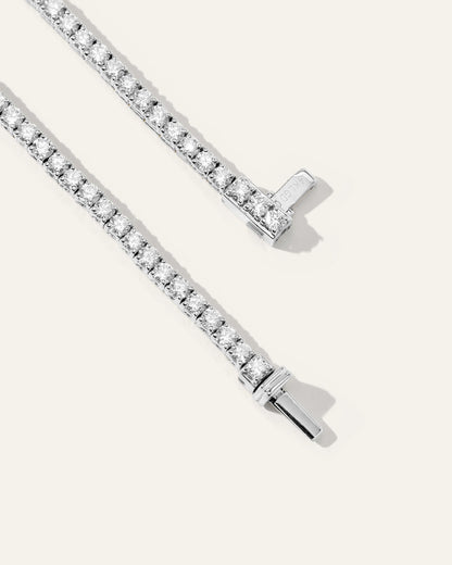 14K Gold Lab Grown Diamond Tennis Necklace - 7ctw - 16" / Yellow Gold