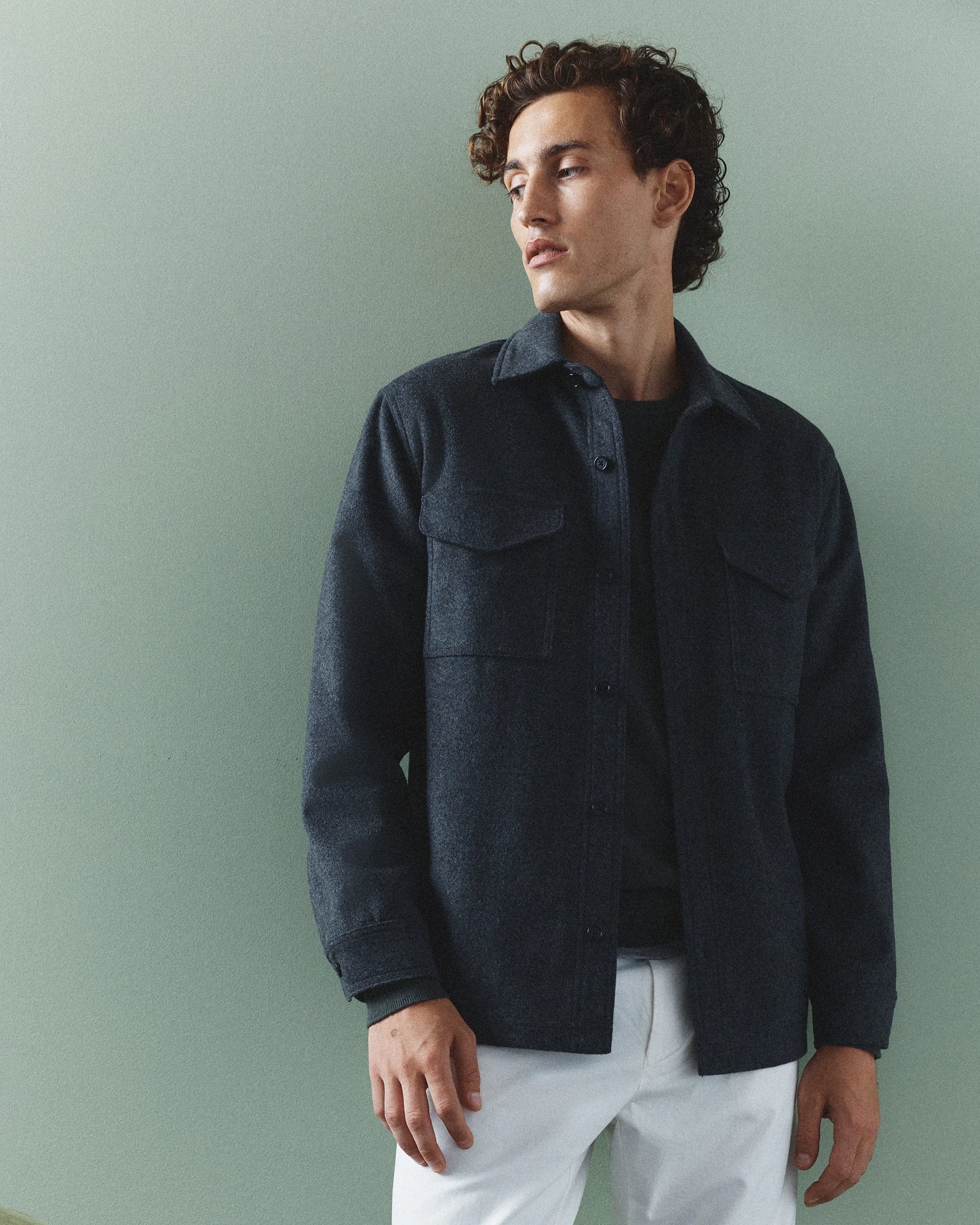 Italian Wool Overshirt - XXXL / Black