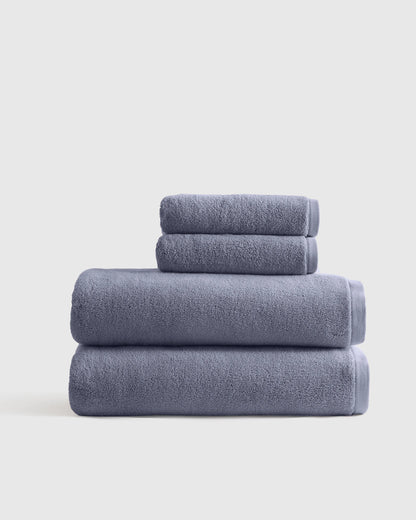 Plush Organic Turkish Cotton Bath Sheet Bundle (4 pieces) - One Size / White