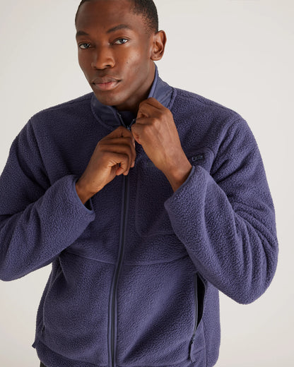 Sherpa Full Zip Jacket - S / Navy