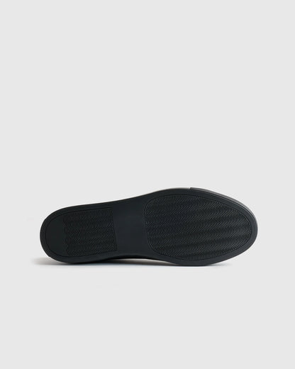 Italian Leather Everyday Sneaker - 7 / Black/Black