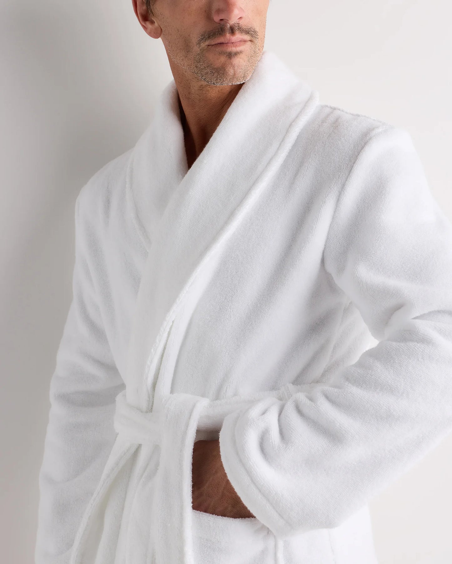 Turkish Cotton Terry Robe - XS / White