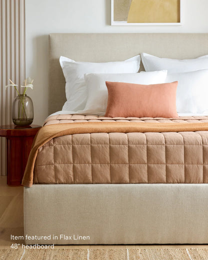 100% Linen Square Bed - Full / Canvas