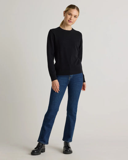 Mongolian Cashmere Crewneck Sweater - XS / Ivory