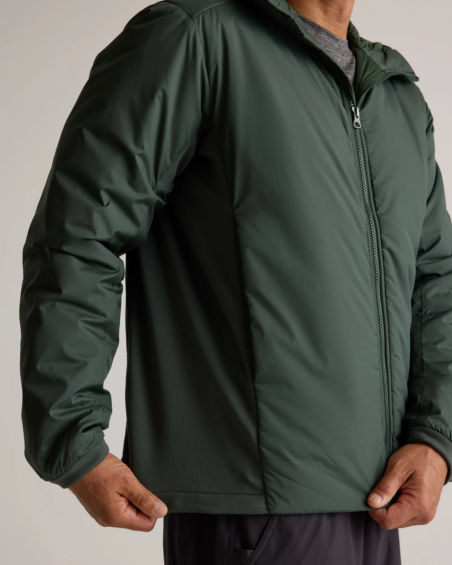 Hybrid Insulated Lightweight Hooded Jacket - S / Black