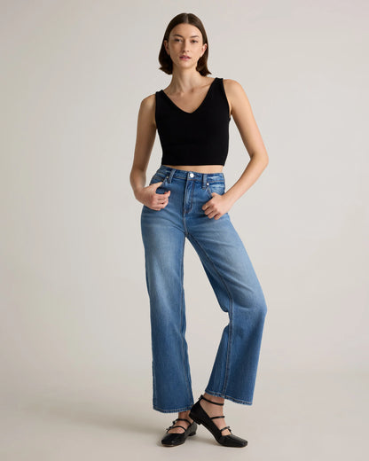 Bella Stretch Relaxed Straight Jeans - 24 / Atlantic Blue