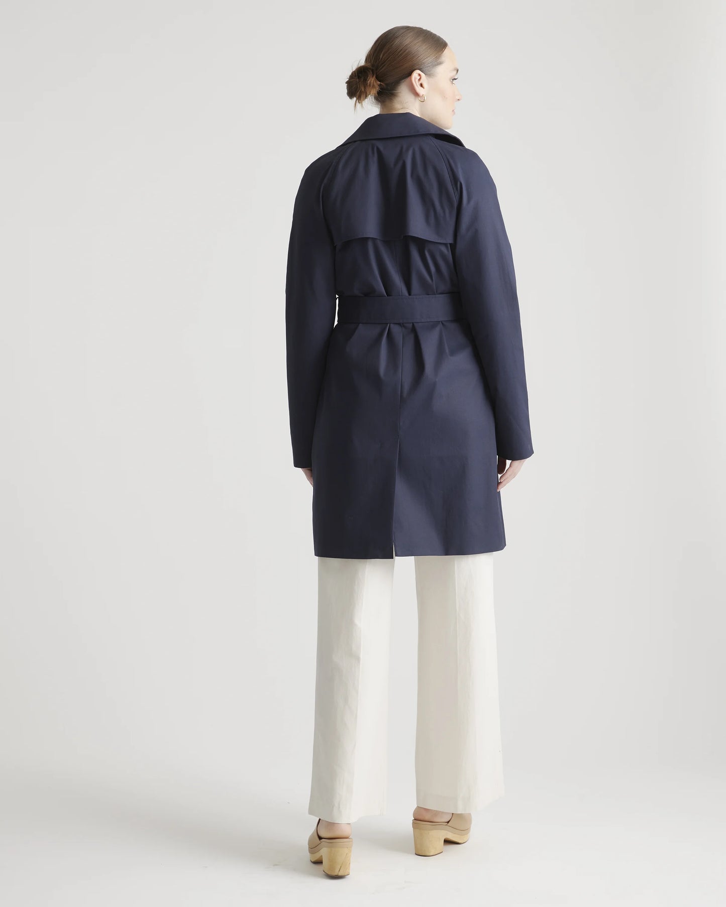 Comfort Stretch Trench Coat - XS / Navy