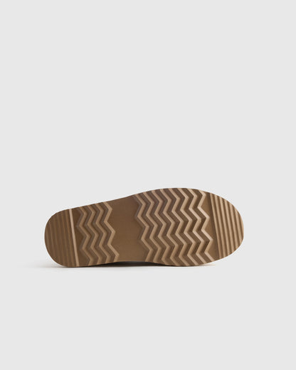 Australian Shearling Platform Clog Slipper - 5 / Pecan