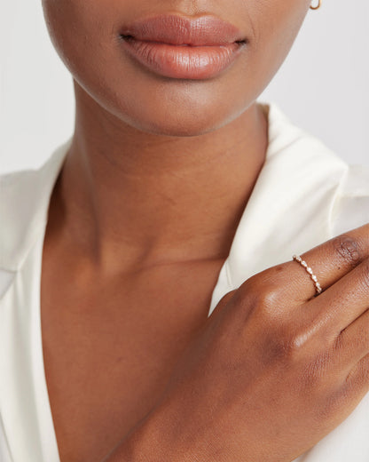 14K Gold Pear Diamond Half Eternity Band - 4 / Yellow Gold