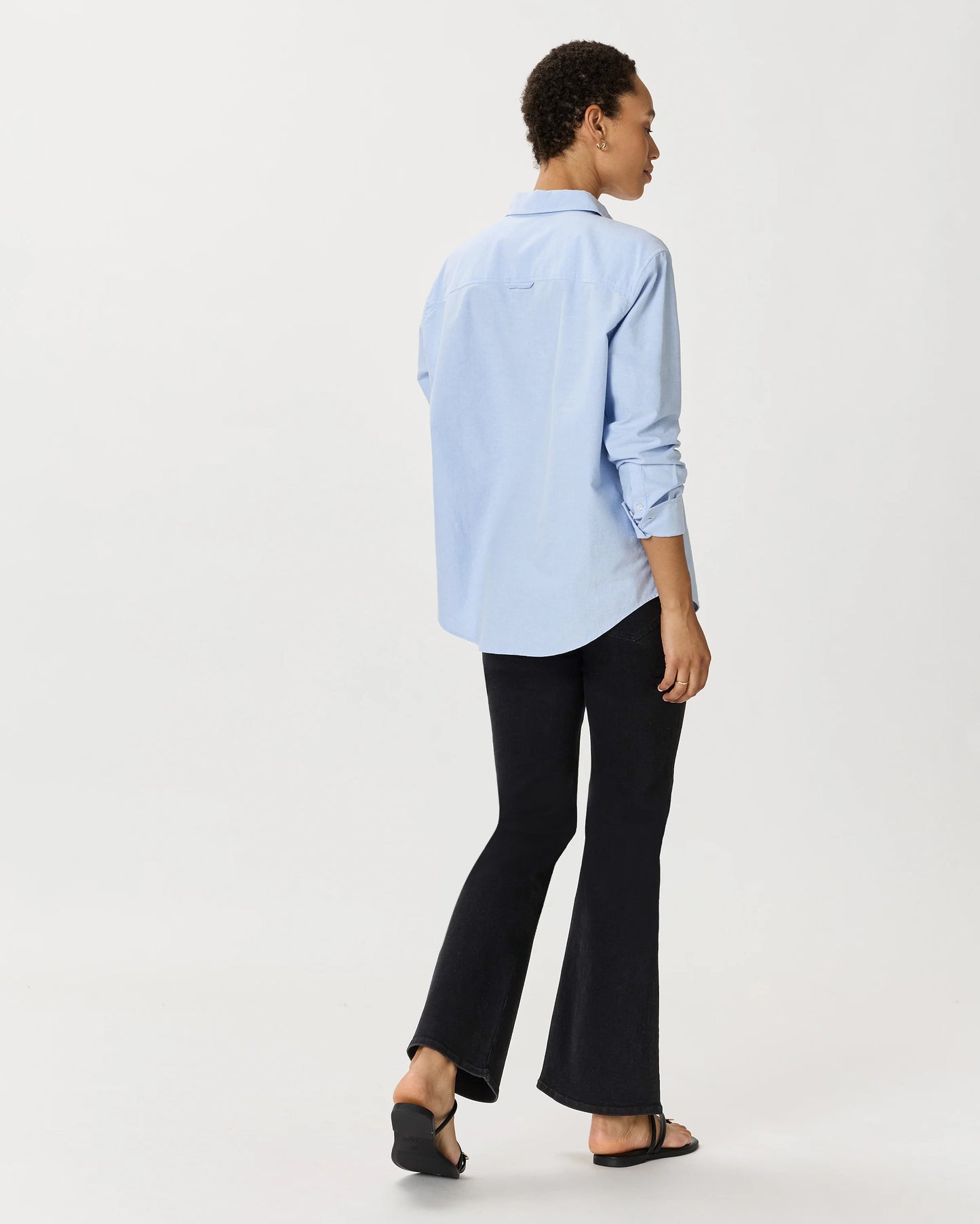 Nina Stretch Pull-On Flare Jeans - XS / Raven Black