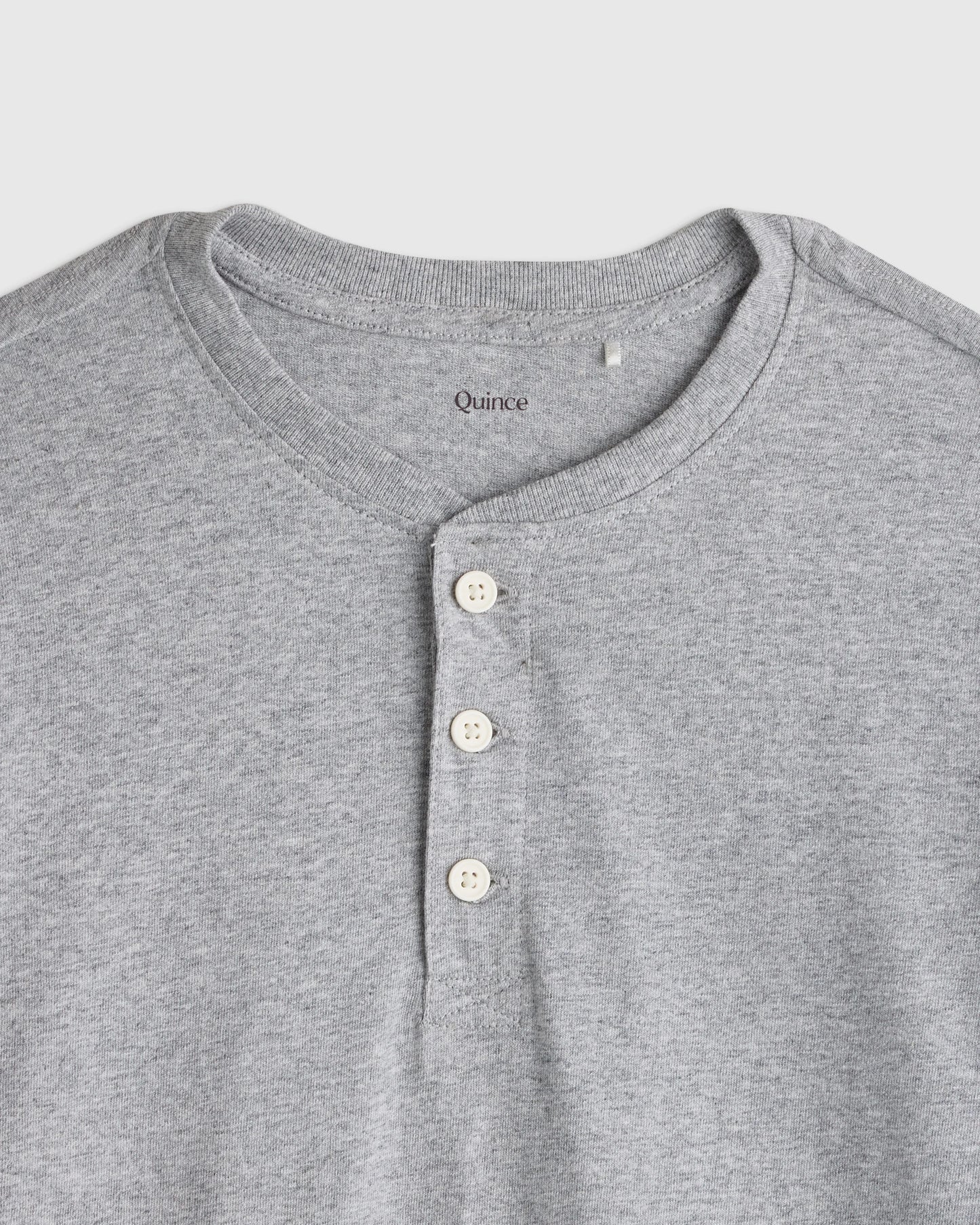 100% Organic Cotton Long Sleeve Henley Tee - 6 / Oatmeal Stripe