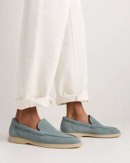 Soft Suede Mariner Loafer - 7 / Smoke