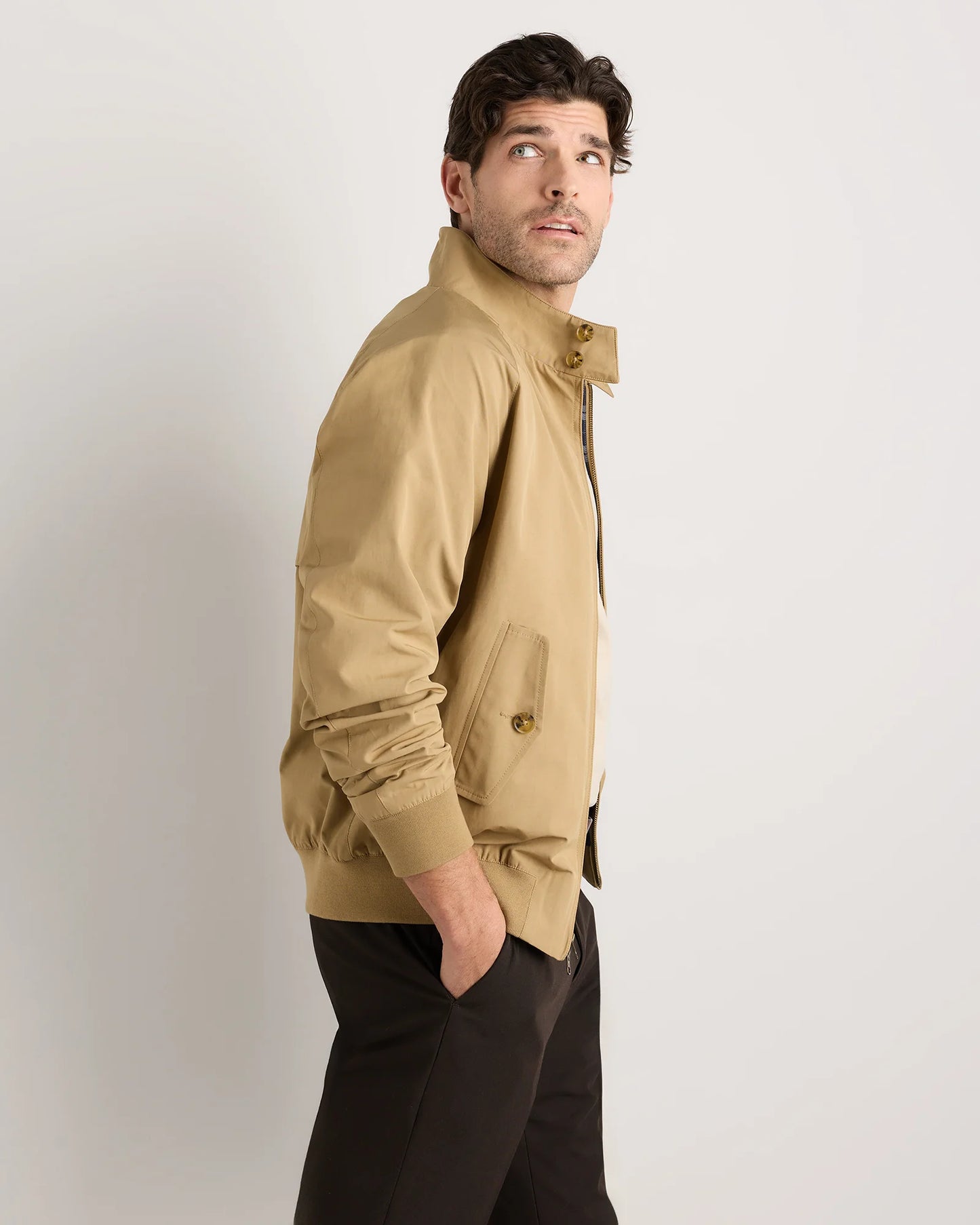Heritage Water-Resistant Harrington Jacket - S / Deep Navy